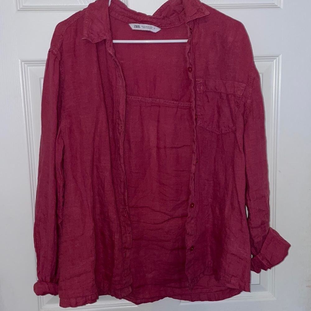 Zara Linen Button Up
